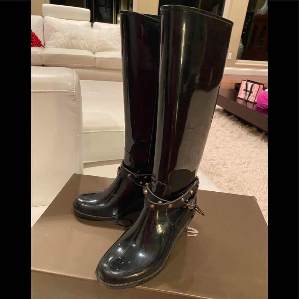 Bebe Black Rain boots size 38
